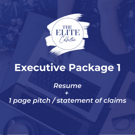 The Elite Collective Executive Level Resume and pitch document selection criteria package Public Service resume specialists professionally written resume