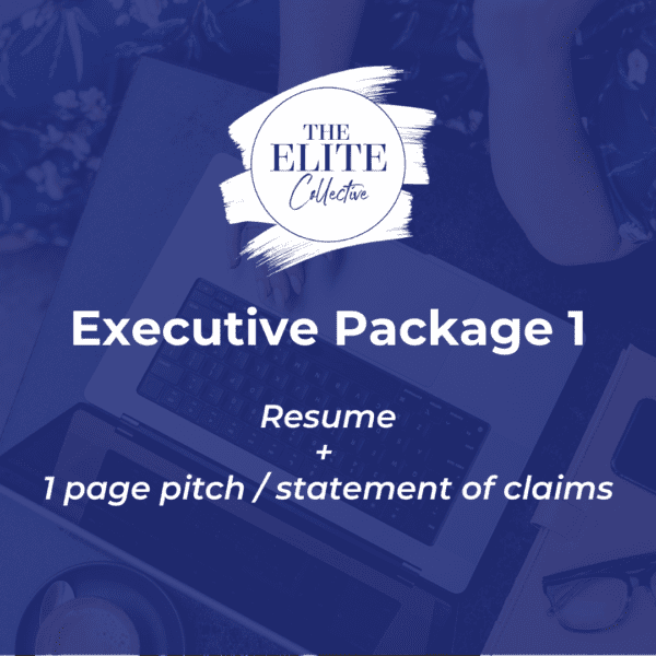 The Elite Collective Executive Level Resume and pitch document selection criteria package Public Service resume specialists professionally written resume