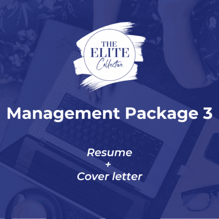 The Elite Collective Management Level Resume and cover letter package Public Service resume specialists professionally written resume