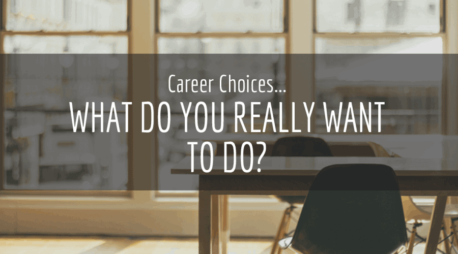 Blog graphic of Career Choice...What Do You Really Want To Do?